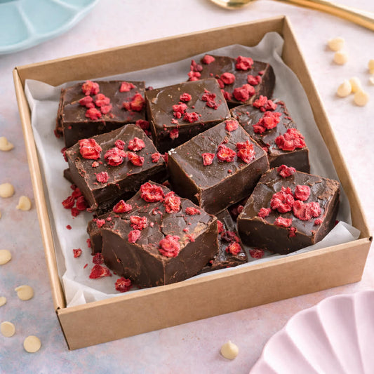 Dark Chocolate Raspberry Fudge