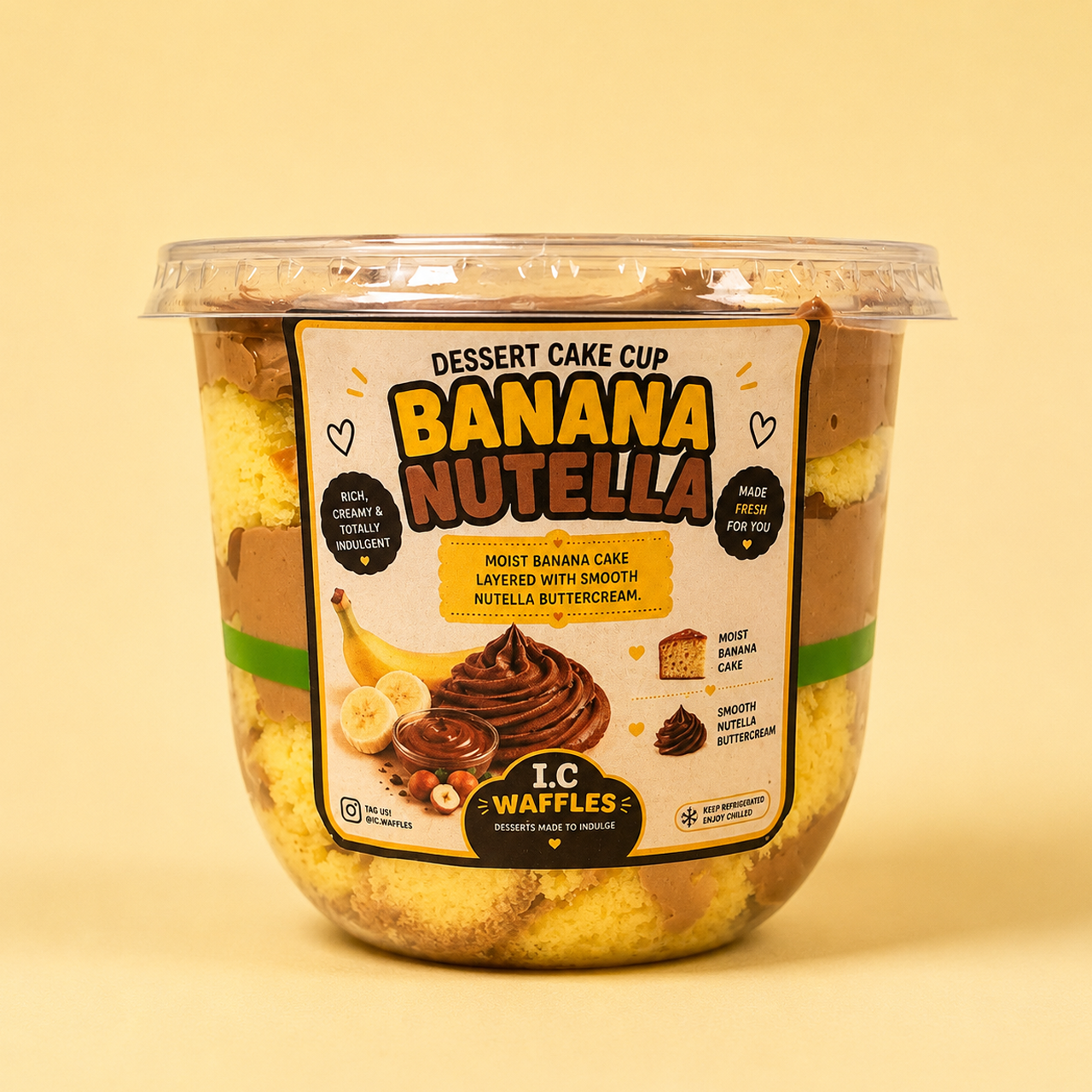 Banana Nutella Cake Pot