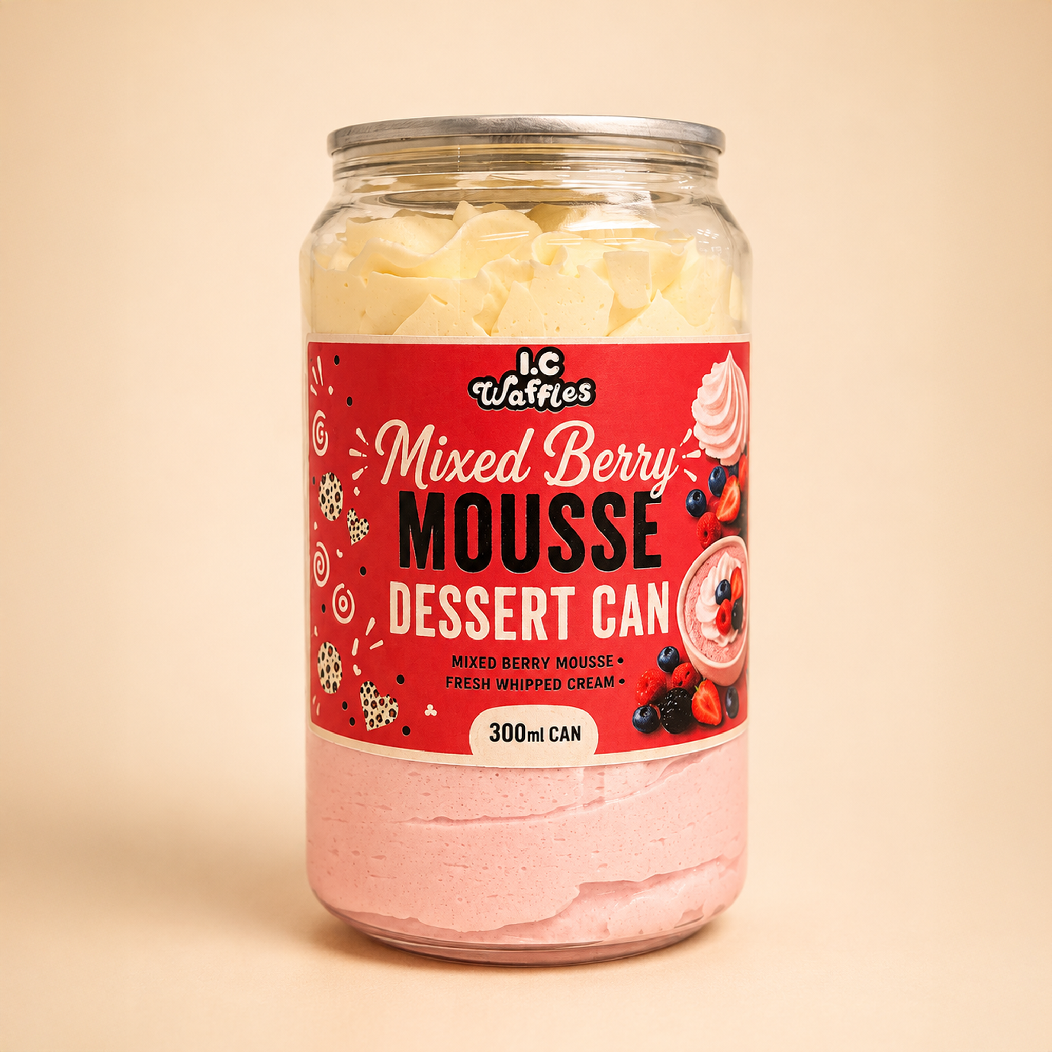 Mixed Berry Mousse Dessert Can