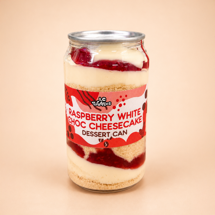 Raspberry White Chocolate Cheesecake Dessert Can
