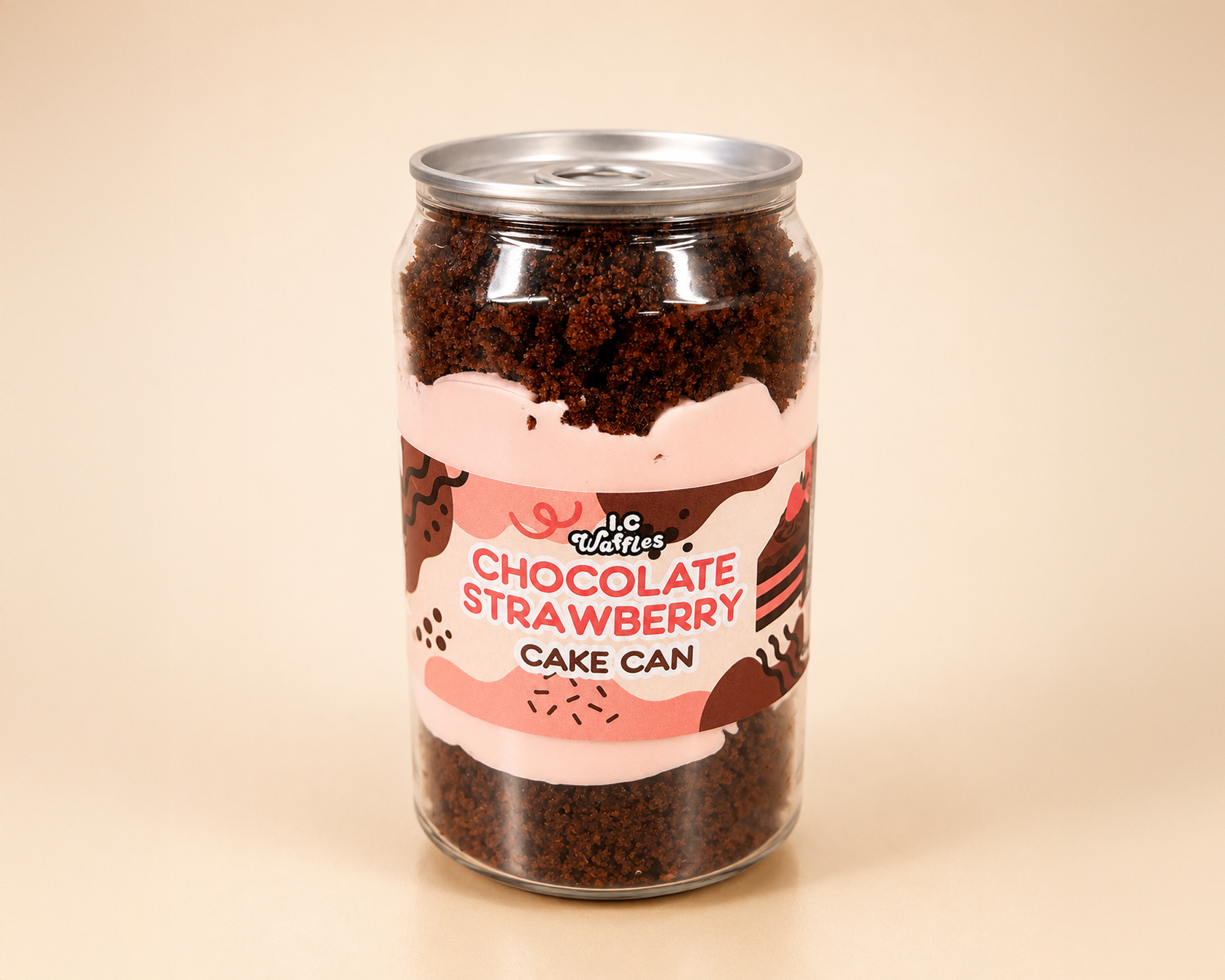 Strawberry Chocolate Cake Dessert Can