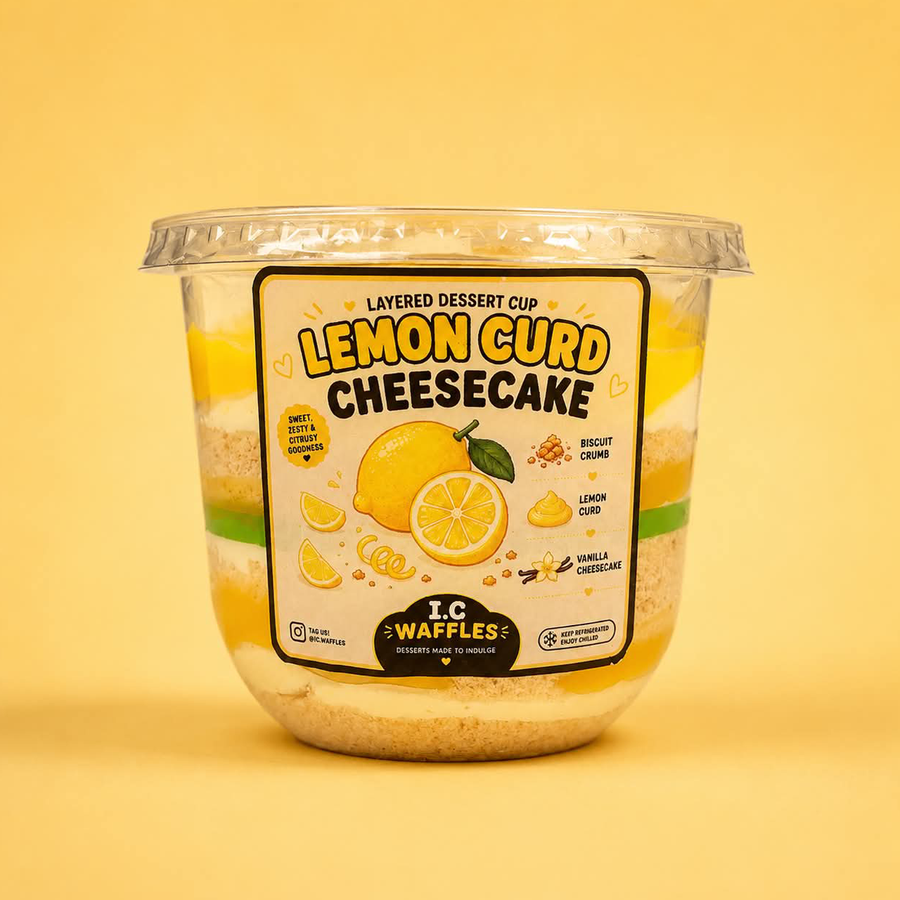 Lemon Curd Layered Cheesecake Pot