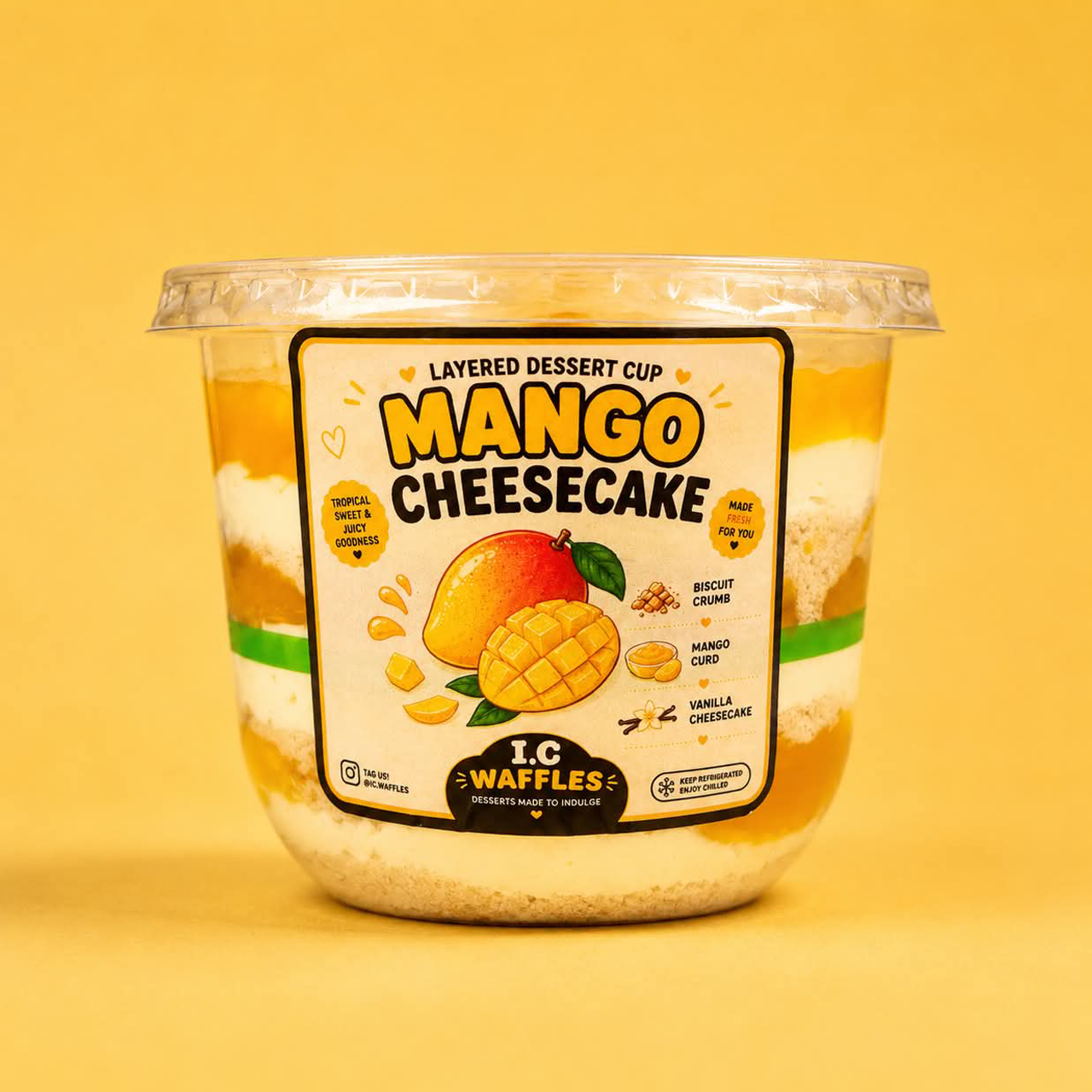 Mango Layered Cheesecake Pot