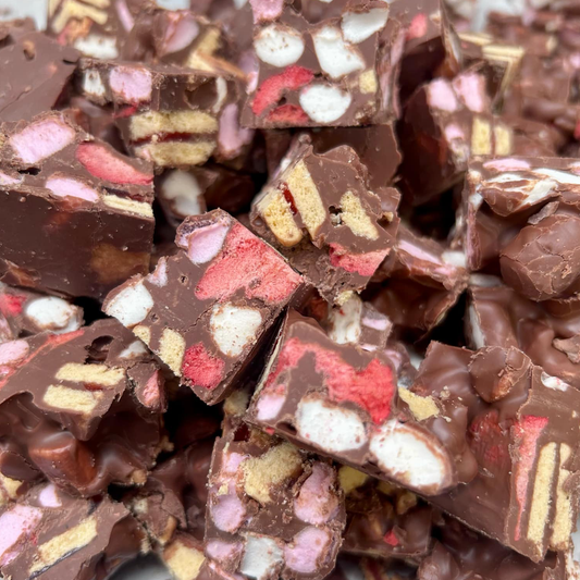 Strawberry Milk Chocolate Rocky Road