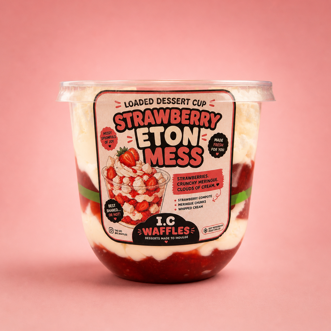 Strawberry Eton Mess Dessert Pot